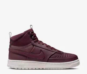 Neu Herren Nike Court Vision Mid Winter Sneaker Stiefel Burgund Crush weiß Gr. 8,5 - Bild 1 von 5