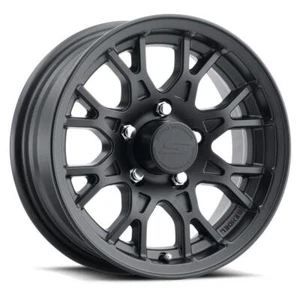 16" Sendel T16 8-Lug Boat Camper RV Trailer Wheel Rim Matte Black (QTY 2) - Picture 1 of 3