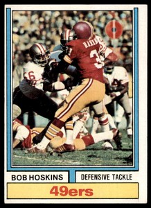 1974 Topps Bob Hoskins  EX Rookie San Francisco 49ers #378