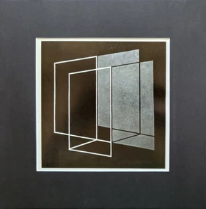 Josef Albers "Construction on Black" Matted b/w Offset Lithograph 1961 - Picture 1 of 2
