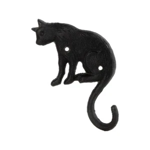 Encantador Ganchos para Ropa en Forma Un Katze De Negro Hierro Fundido - Imagen 1 de 4