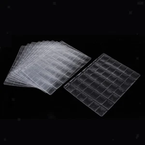 10 Sheets 42 Pockets Album Pages Collection Souvenir Coins - Picture 1 of 12