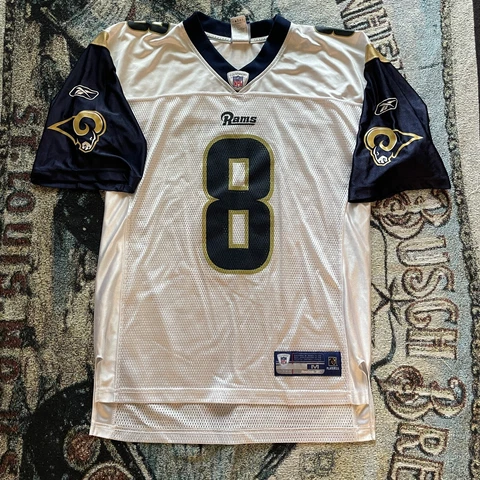 Men's Reebok St. Louis Los Angeles Rams Sam Bradford #8 Football Jersey Sz M NFL Cover