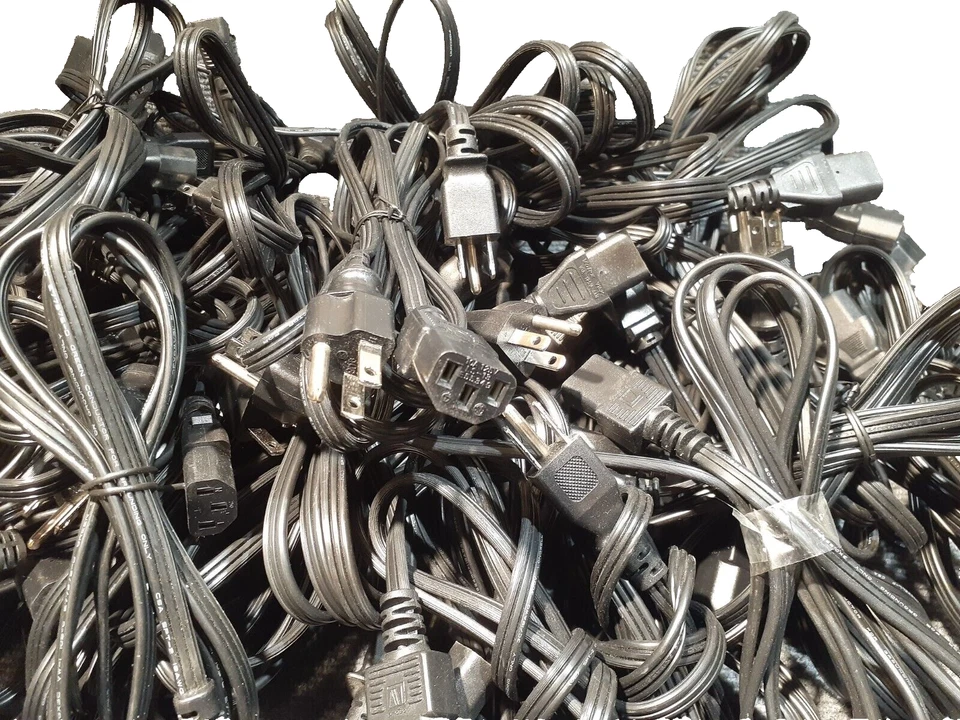 Power Cord 3-Male Pin x 3-Female DP/N 05120P for Monitors, Computers, TV's - Image 1 of 2