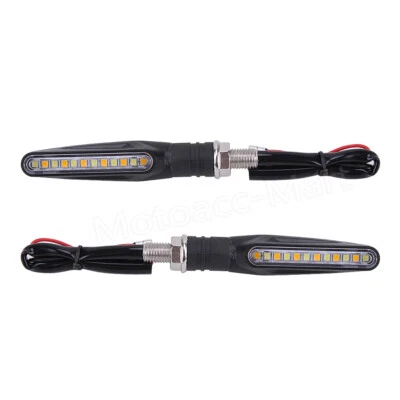 2x Lámpara indicadora de flujo secuencial luz LED señal de giro para motocicleta bicicleta ámbar Foto 1 de 4