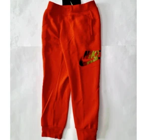 NIKE Boys Fleece Joggers Sweatpants Swoosh Logo Size 3T 4 5 6 7 Navy Black Gray - Picture 1 of 19