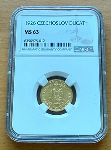 Czechoslovakia 1926 Gold Ducat NGC MS63 - Picture 1 of 2