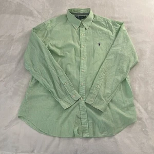 Ralph Lauren Classic Fit Hemd Herren XL Grün Gestreift Button Down Langarm - Bild 1 von 14