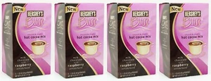 4 BOXES Hershey's Bliss Milk Chocolate with RASPBERRY Hot Cocoa Drink Mix - Picture 1 of 1