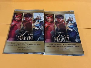 (2)  2024 Upper Deck Marvel Flair Sealed Hobby Packs Nice - Picture 1 of 2