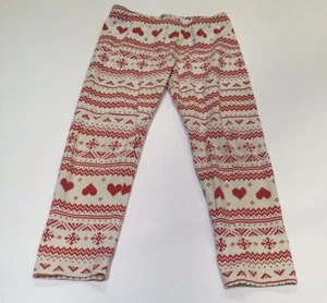 Toddlers Old Navy Girl’s Leggings Bottoms Size 4T Heart Fair Isle Print - Picture 1 of 4