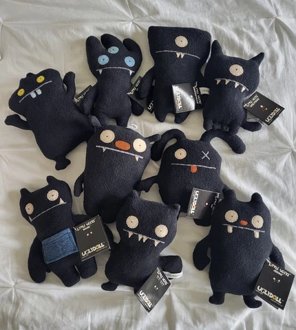 BLACK NIGHT SET 7" Uglydoll plush doll x9 EXCLUSIVE Sun Min Kim & David Horvath Cover