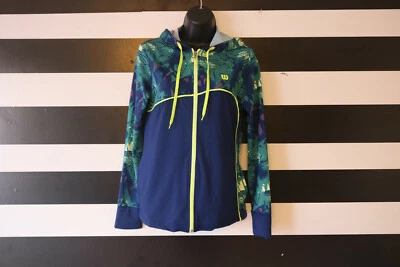 Sudadera con Capucha Wilson Mujer Azul Marino Deportiva Cremallera Completa Bolsillo Frontal Talla M 32 Foto 1 de 4