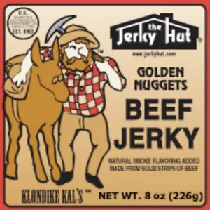 Sweet & Tender Golden Nuggets Jerky Hut Beef Jerky 1/2 Pound Bag 8oz Gluten Free - Picture 1 of 3