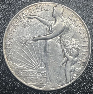 1915-S Panama-Pacific Commemorative Half Dollar 50C Details Coin - Picture 1 of 2