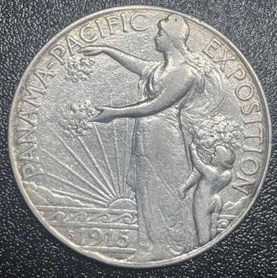 1915-S Panama-Pacific Commemorative Half Dollar 50C Details Coin - Image 1 of 2