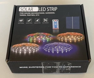 Solar LED Lichtleiste 60 LEDs Open Box Mehrfarbig Wasserdicht Außen - Bild 1 von 6