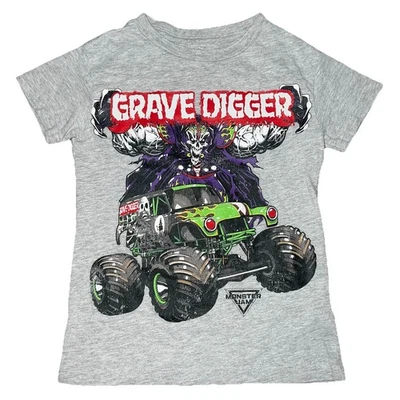 Camiseta Monster Jam Gravedigger Dibujos Animados Reaper Monster Truck Niño Pequeño Talla 5 Foto 1 de 3