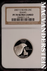 2007-S Silver Idaho State Quarter - NGC PF 70 Ultra Cameo - #SLH838 - Picture 1 of 2