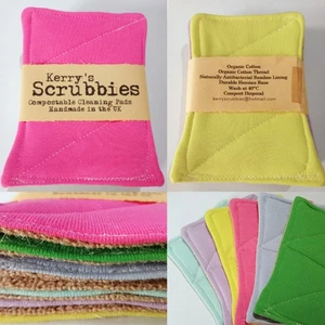 Kerry's Scrubbies: esponjas/almohadillas de limpieza ecológicas compostables sin plástico: juego de 6 - Imagen 1 de 8