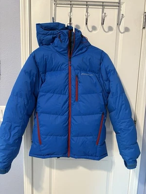 Eddie Bauer Men's Medium Blue Hood Peak XV Goose Down Puffer Jacket First Ascent - Image 1 of 4