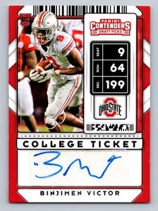 Panini Contenders 2020 selecciones del draft #324 Binjimen Victor automático - Imagen 1 de 2