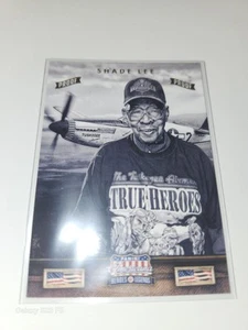 2012 Panini Americana Heroes And Ledgends Shade Lee Gold Proof 7/10 SSP Tuskegee - Imagen 1 de 4