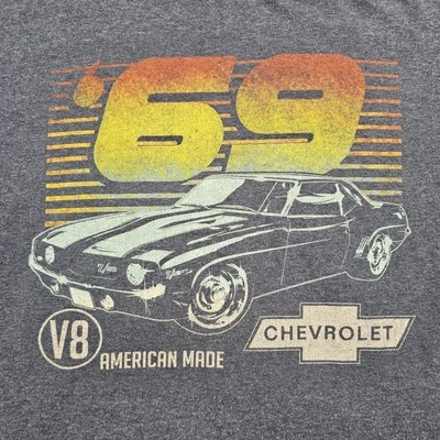 Camiseta Oficial Para Hombre GM '69 Chevolet V8 Hecha en Estados Unidos Azul Talla Mediana Coche  Foto 1 de 4