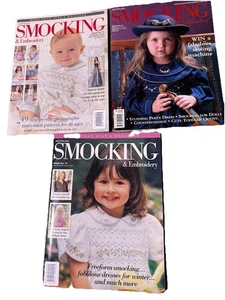 Lot Of (3) Australian Smocking & Embroidery Magazines 63-71-74 W/ Patterns - Picture 1 of 9