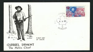 Canada #1049, 1985 32¢ Dumont, A. Wood cachet FDC, VF - Bild 1 von 1