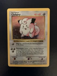 Pokemon TCG Clefairy Holo LP Card 5/102 Shadowless Base Set - Picture 1 of 9