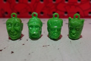 1970s MONSTER HEAD PENCIL TOPPER CHARMS Frankenstein Wolfman King Kong Dracula - Picture 1 of 19