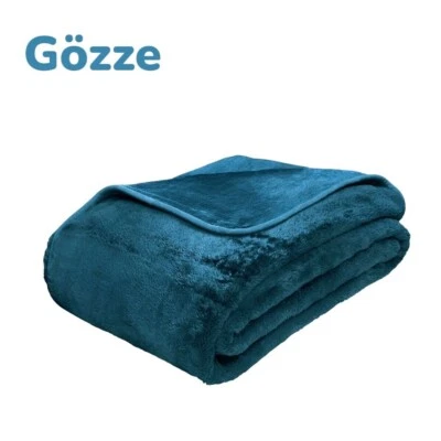 Gözze Kuscheldecke Wohndecke Premium Cashmere-Feeling Decke, Petrol 130X 170 cm - Bild 1 von 4