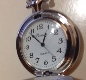 PREMIER QUARTZ POCKET WATCH WORKS AND LOOKS GOOD #51 - Picture 1 of 3