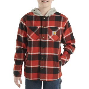 CARHARTT YOUTH LONG SLEEVE SNAP FRONT HOODED SHIRT JACKET LARGE 14/16 - Picture 1 of 4