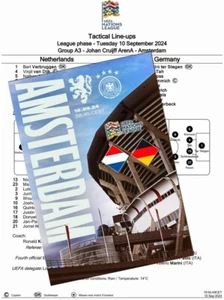 NETHERLANDS v GERMANY 10 September 2024 UEFA NL FAN 12 pages + OFFICIAL LU - Picture 1 of 2