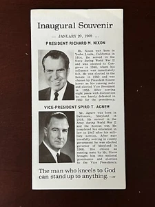 Folleto de recuerdo inaugural vintage del presidente Richard Nixon Biblia de Washington 69' - Imagen 1 de 7