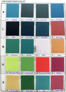 WR WATER REPELLENT UV RESISTANT 600 DENIER OUTDOOR POLYESTER CANVAS 5 YARDS 60"W - Picture 1 of 75