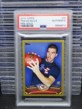 2013 Topps Travis Kelce Mini Gold Rookie Card RC #06/58 PSA Authentic Chiefs