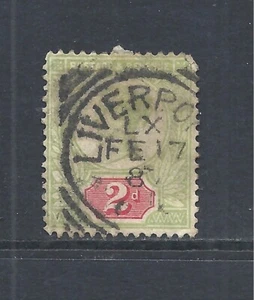 GREAT BRITAIN SCOTT 113 USED FINE - 1887 2p GREEN & CARMINE ROSE ISSUE - Picture 1 of 2