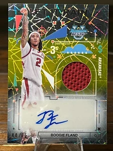 2024-25 Bowman U Best #LRRA-BF Boogie Fland Let It Rain Relic Auto Yellow Lazer - Bild 1 von 3