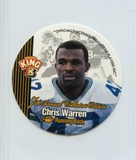 1995 King B Football Disc - #22 - Chris Warren - Seattle Seahawks