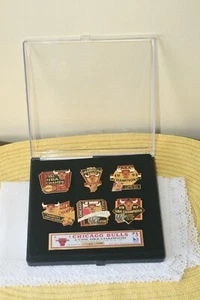 CHICAGO BULLS 6 TIME NBA CHAMPION PIN SET LIMITED EDITION 1915/10.000 IN BOX - Picture 1 of 5