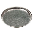 Serviertablett Silber rund 46 cm rund Servierplatte DekoSchale Deko Kerzenteller