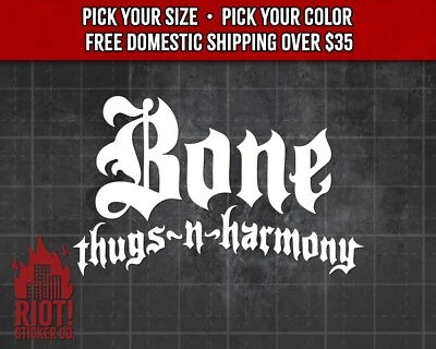 Calcomanía Bone Thugs N Harmony para pegatina con logotipo de banda de coche para computadora portátil hip-hop Foto 1 de 4
