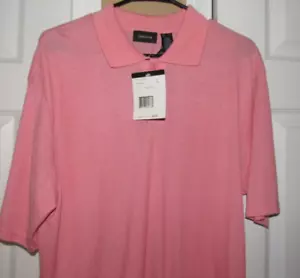 $45 NWT New CLAIBORNE Mens Size Large Pink Short Sleeved Sweater Collrared Pink - Picture 1 of 4