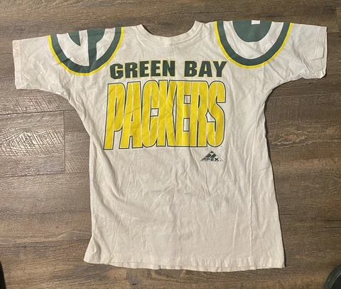 Vintage 80’s Green Bay Packers NFL T-shirt Apex One Made USA Single Stitch Rare Cover