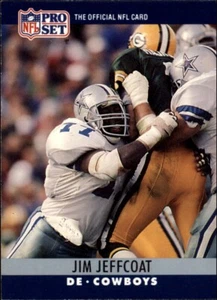1990 Pro Set #80 Jim Jeffcoat - Dallas Cowboys - Picture 1 of 2