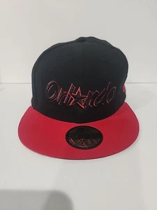 Orlando Magic 59FIFTY Fitted Hat 7-1/2 Red Black Hardwood Classic Free Shipping - Picture 1 of 13