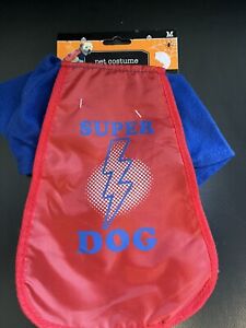 Pet Costume “Super Dog” Costume  Size M (but more like S
